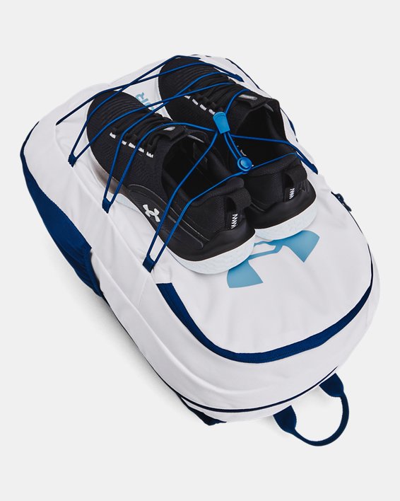 UA Hustle Sport Backpack, White, pdpMainDesktop image number 1